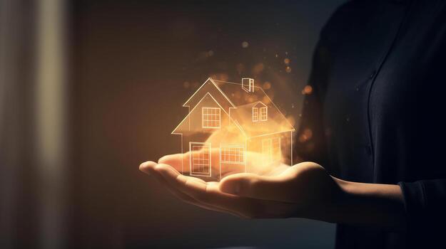 house-of-dream-idea-real-estate-illustration-ai-generative-free-photo